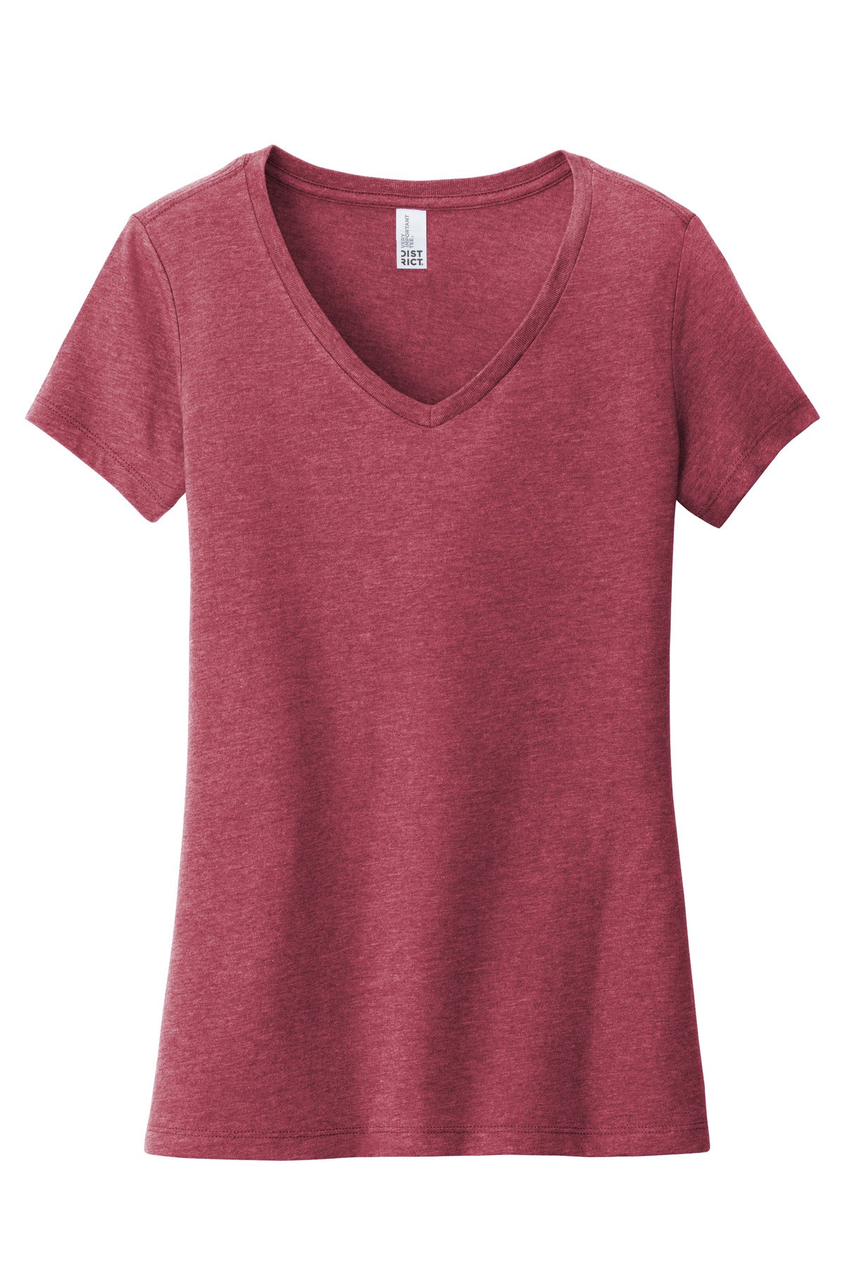 District  Women's Very Important Tee  V-Neck - Heathered Cardinal