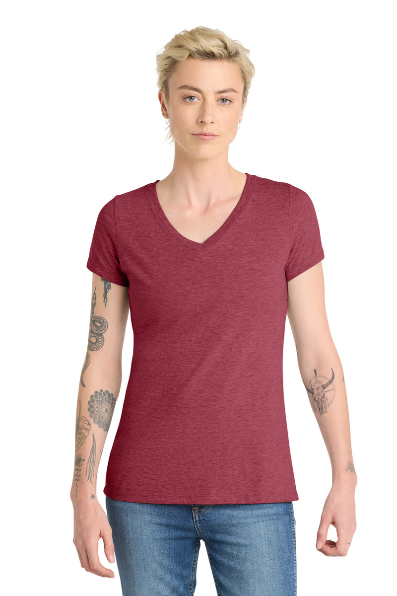 District  Women's Very Important Tee  V-Neck - Heathered Cardinal
