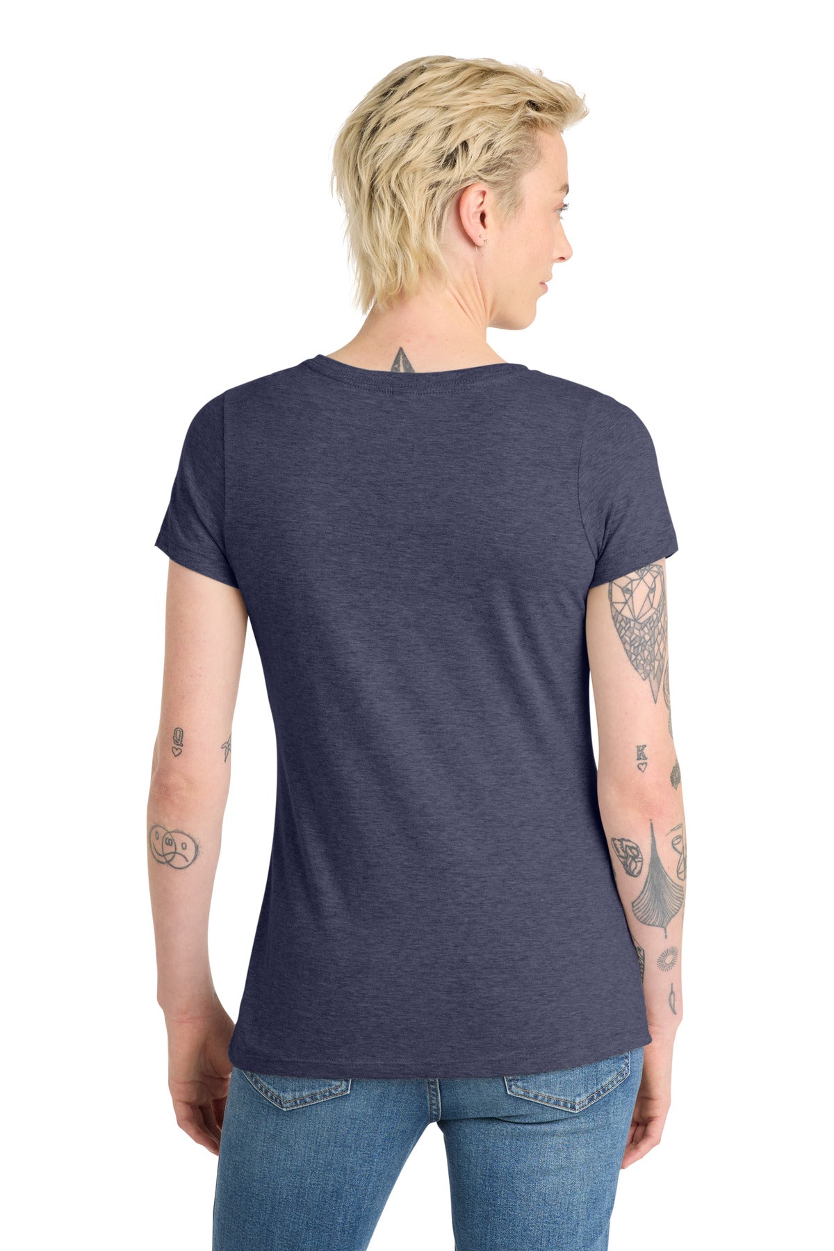 District  Women's Very Important Tee  V-Neck - Heathered Navy