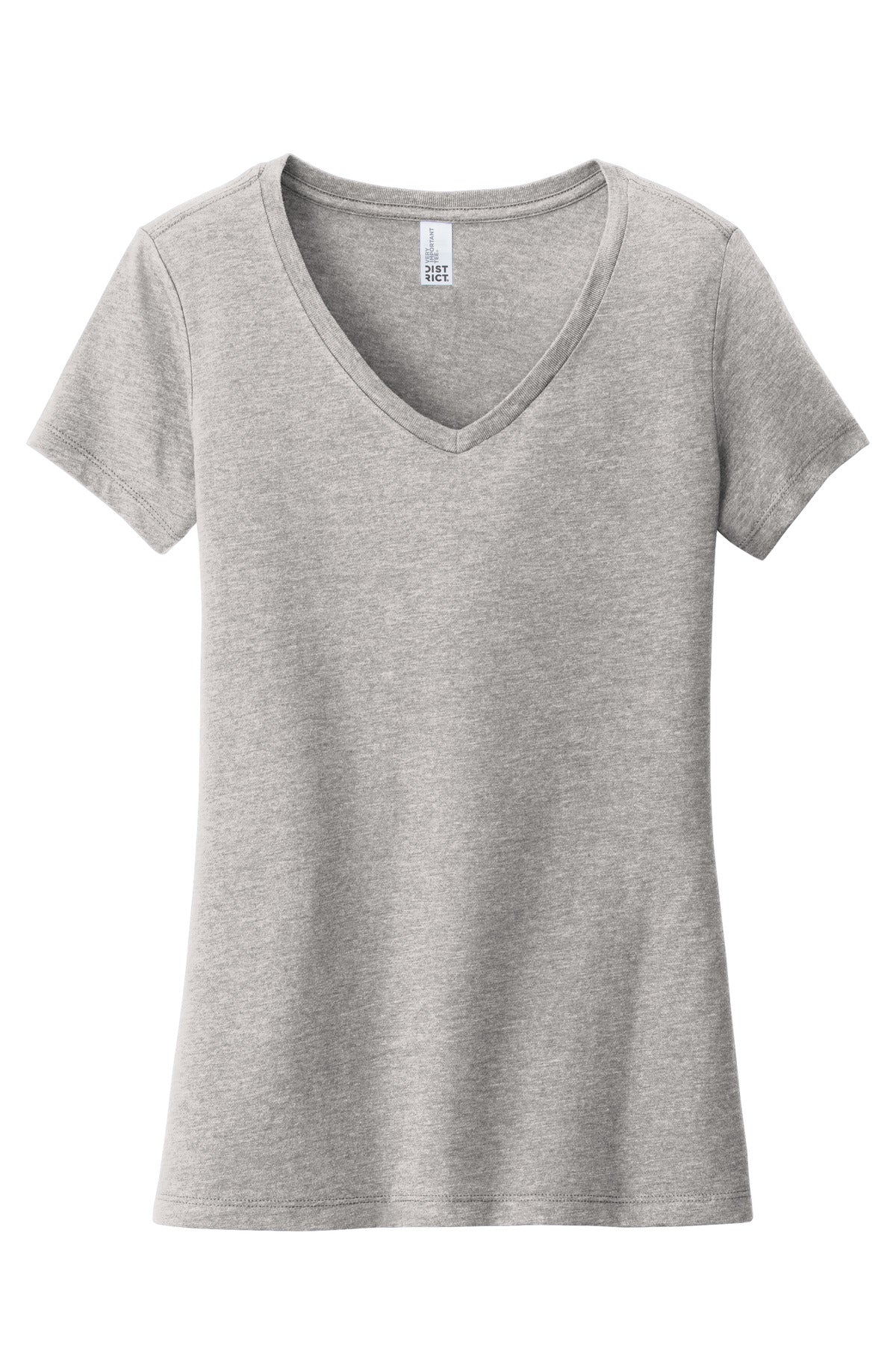 District  Women's Very Important Tee  V-Neck - Light Heather Grey