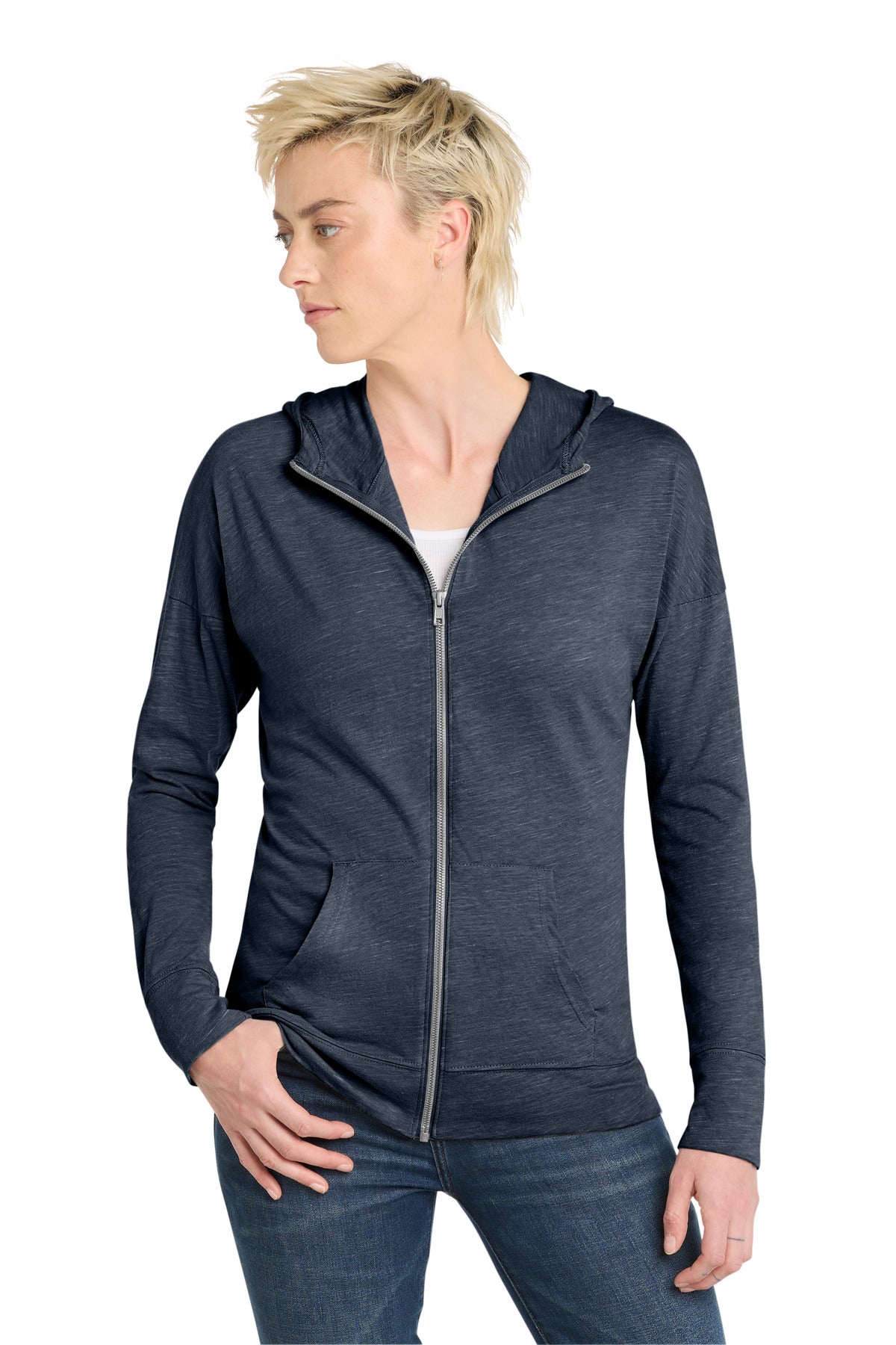 District  Women's Medal Full-Zip Hoodie - New Navy