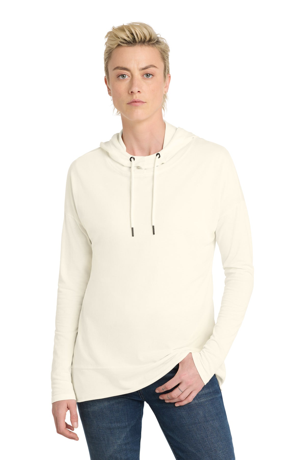 District  Women's Featherweight French Terry  Hoodie - Gardenia
