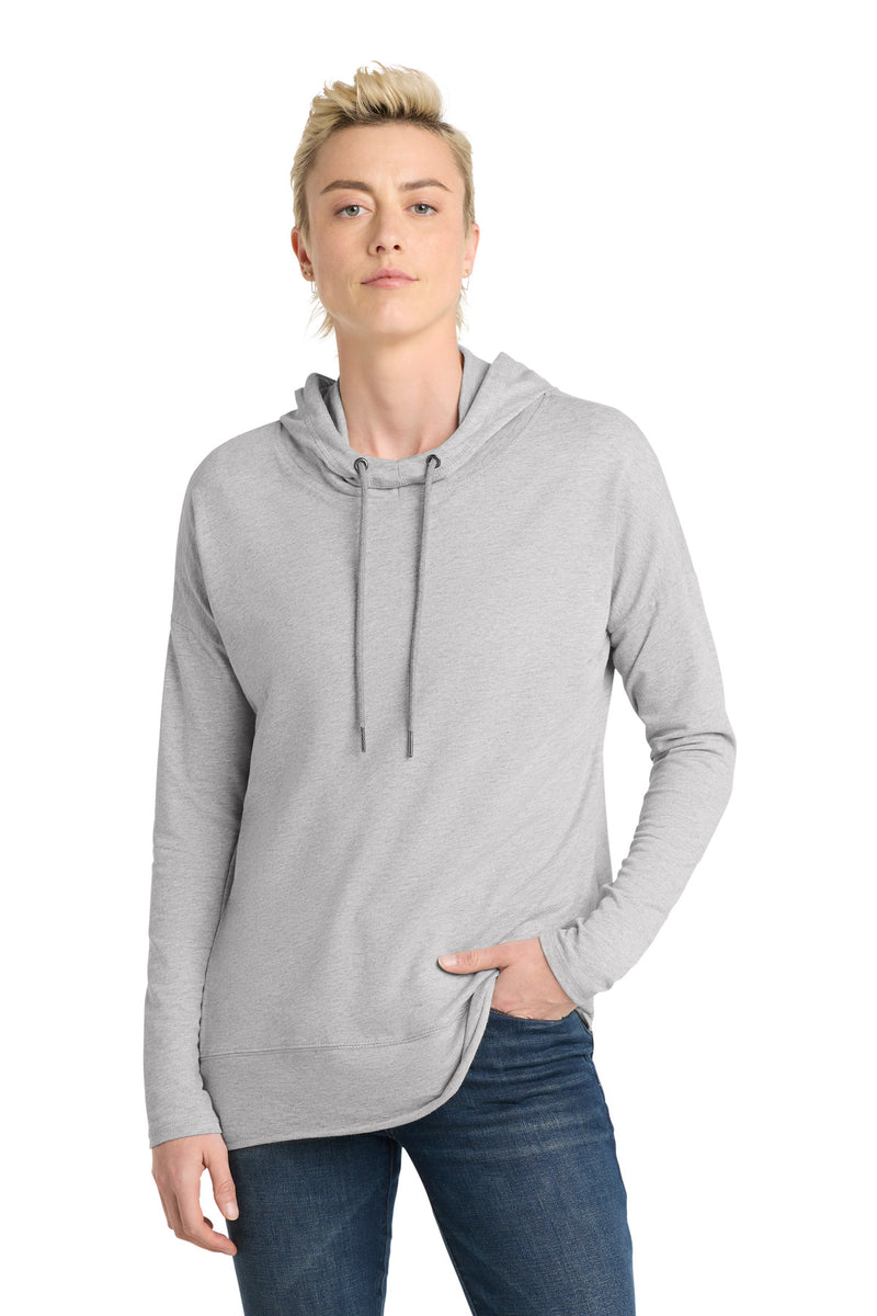 District  Women's Featherweight French Terry  Hoodie - Light Heather Grey