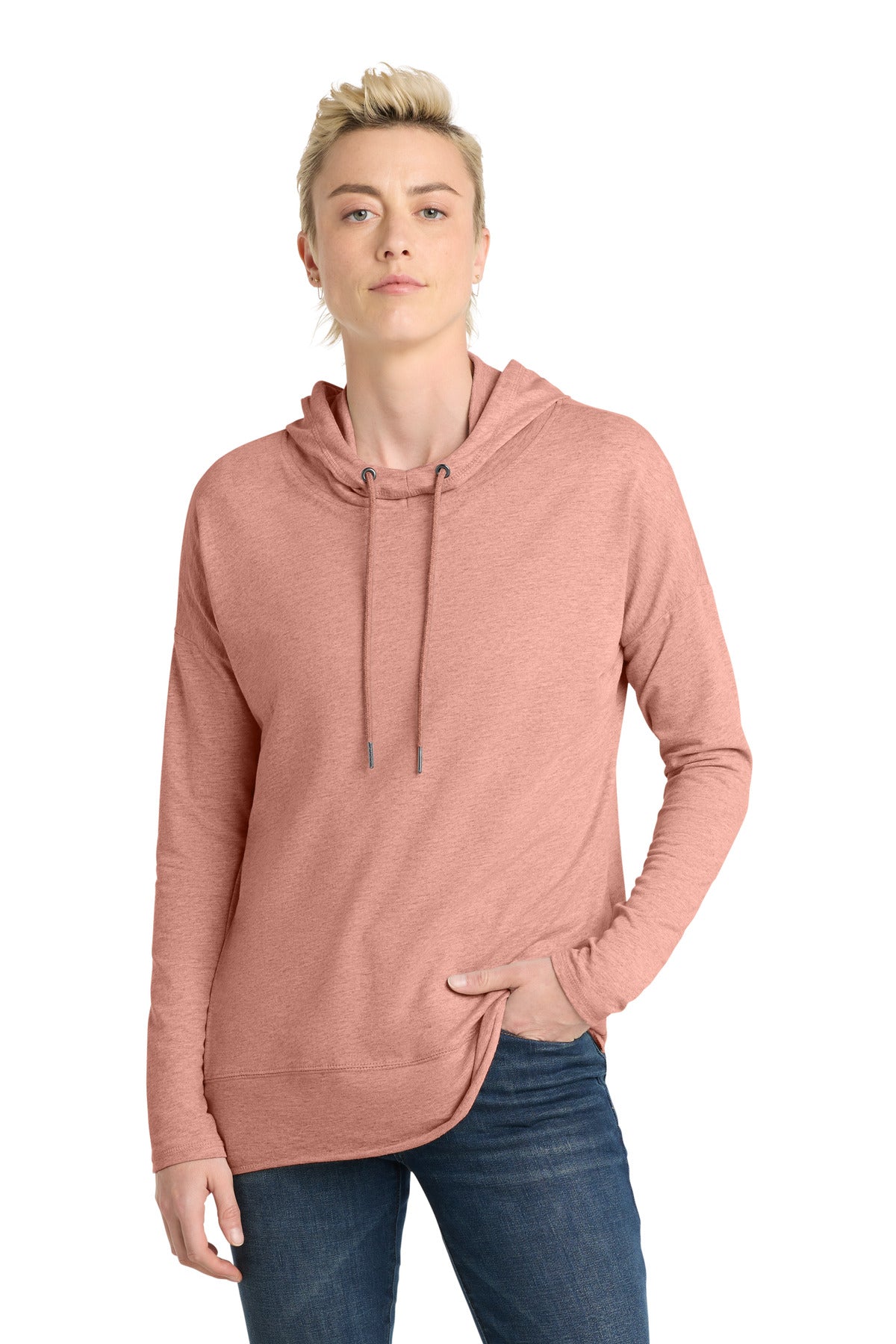 District  Women's Featherweight French Terry  Hoodie - Nostalgia Rose Heather