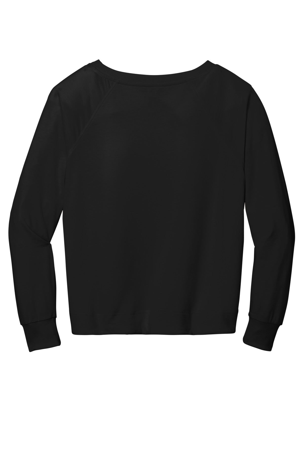 District Women's Featherweight French Terry Long Sleeve Crewneck - Black