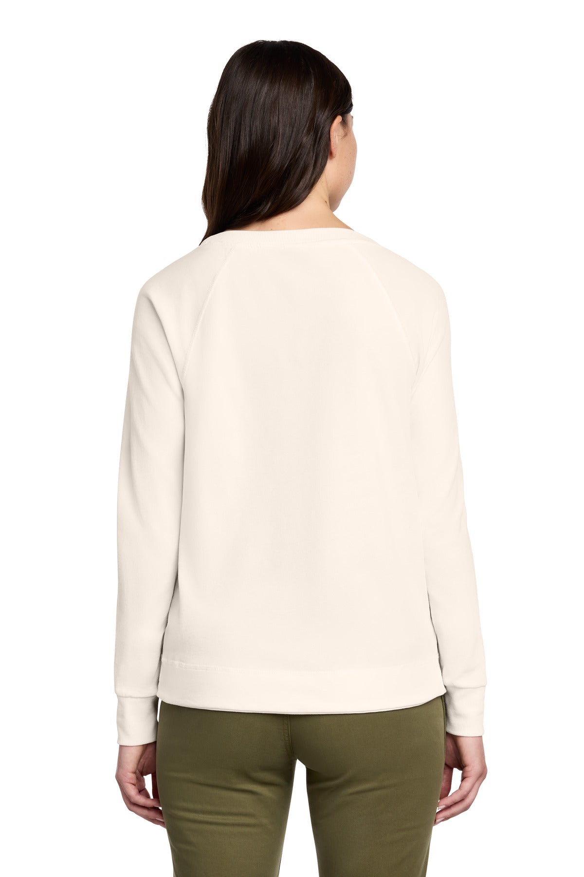 District Women's Featherweight French Terry Long Sleeve Crewneck - Gardenia