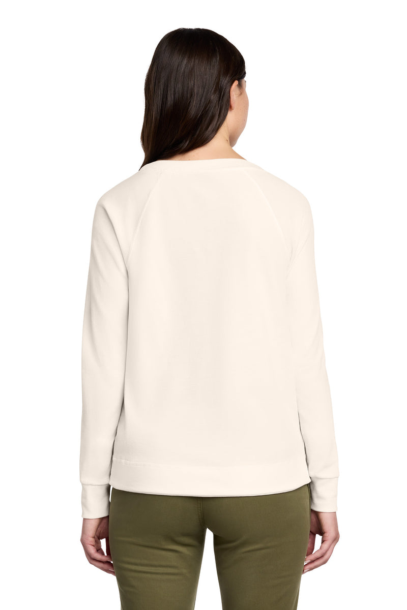 District Women's Featherweight French Terry Long Sleeve Crewneck - Gardenia