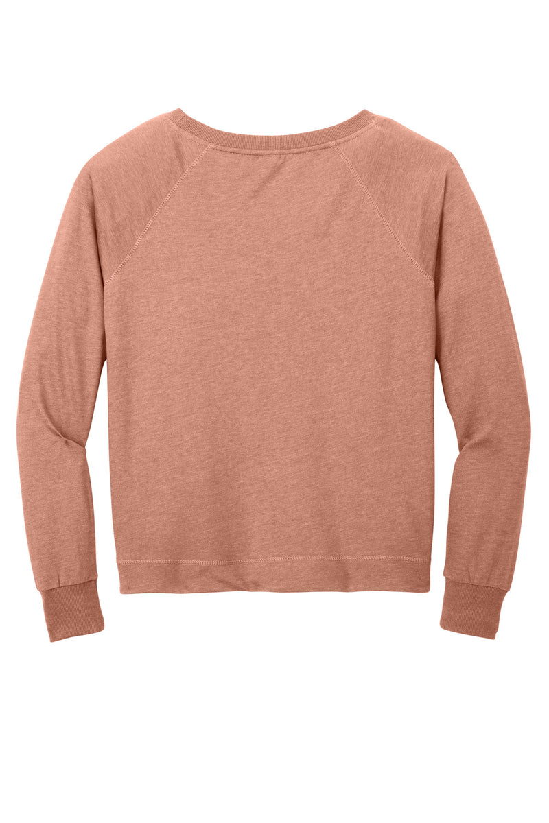 District Women's Featherweight French Terry Long Sleeve Crewneck - Nostalgia Rose Heather
