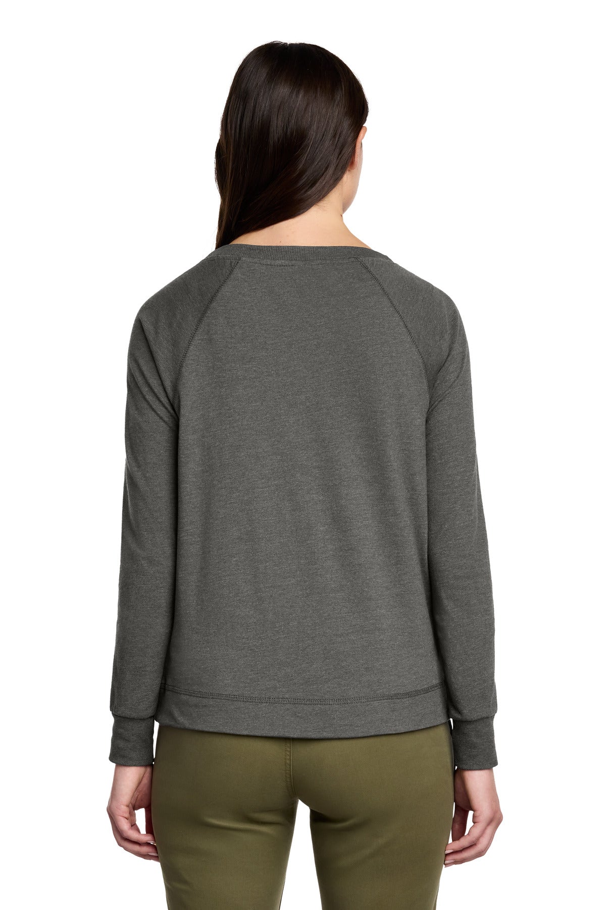 District Women's Featherweight French Terry Long Sleeve Crewneck - Washed Coal