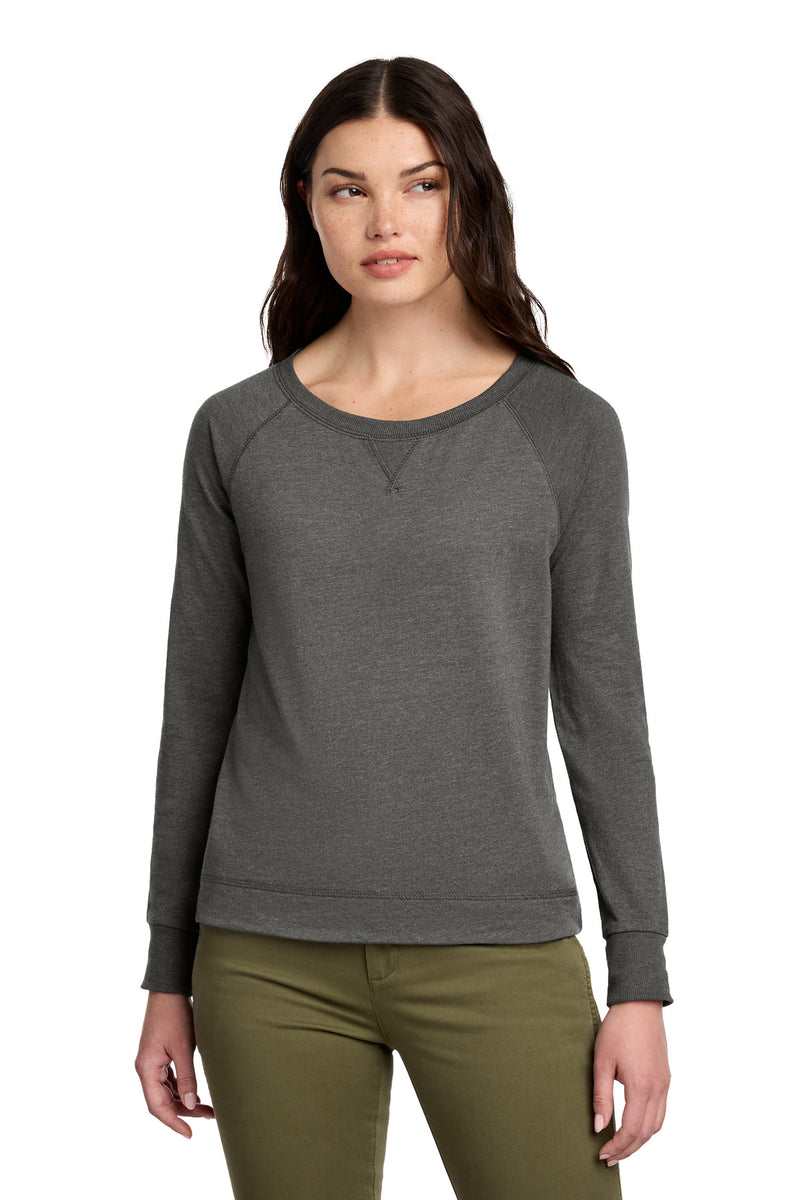 District Women's Featherweight French Terry Long Sleeve Crewneck - Washed Coal
