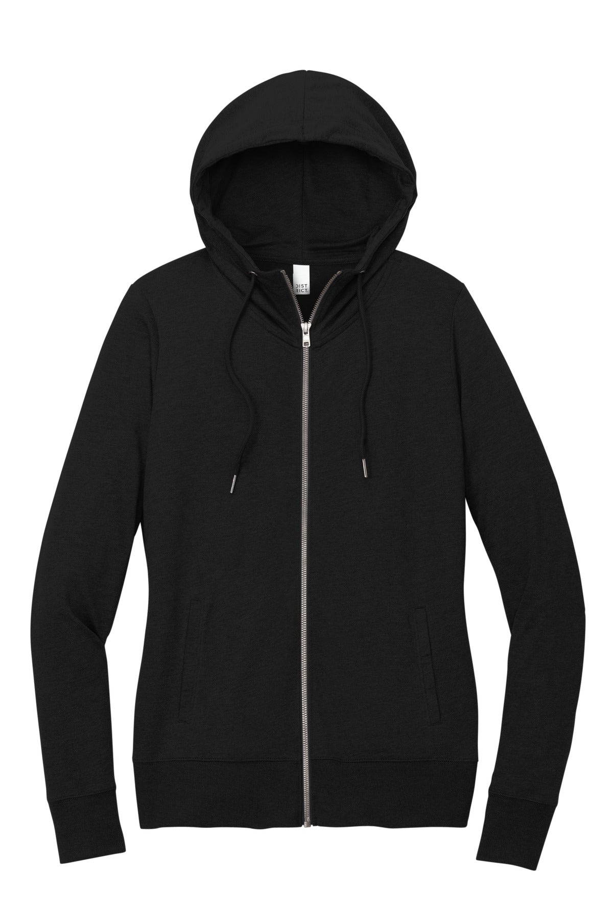 District Women's Featherweight French Terry Full-Zip Hoodie - Black