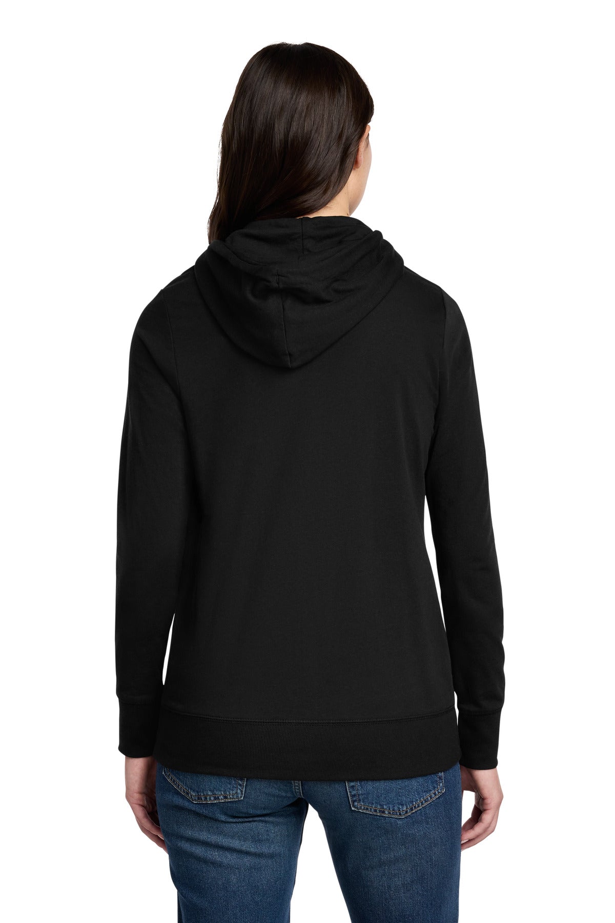 District Women's Featherweight French Terry Full-Zip Hoodie - Black