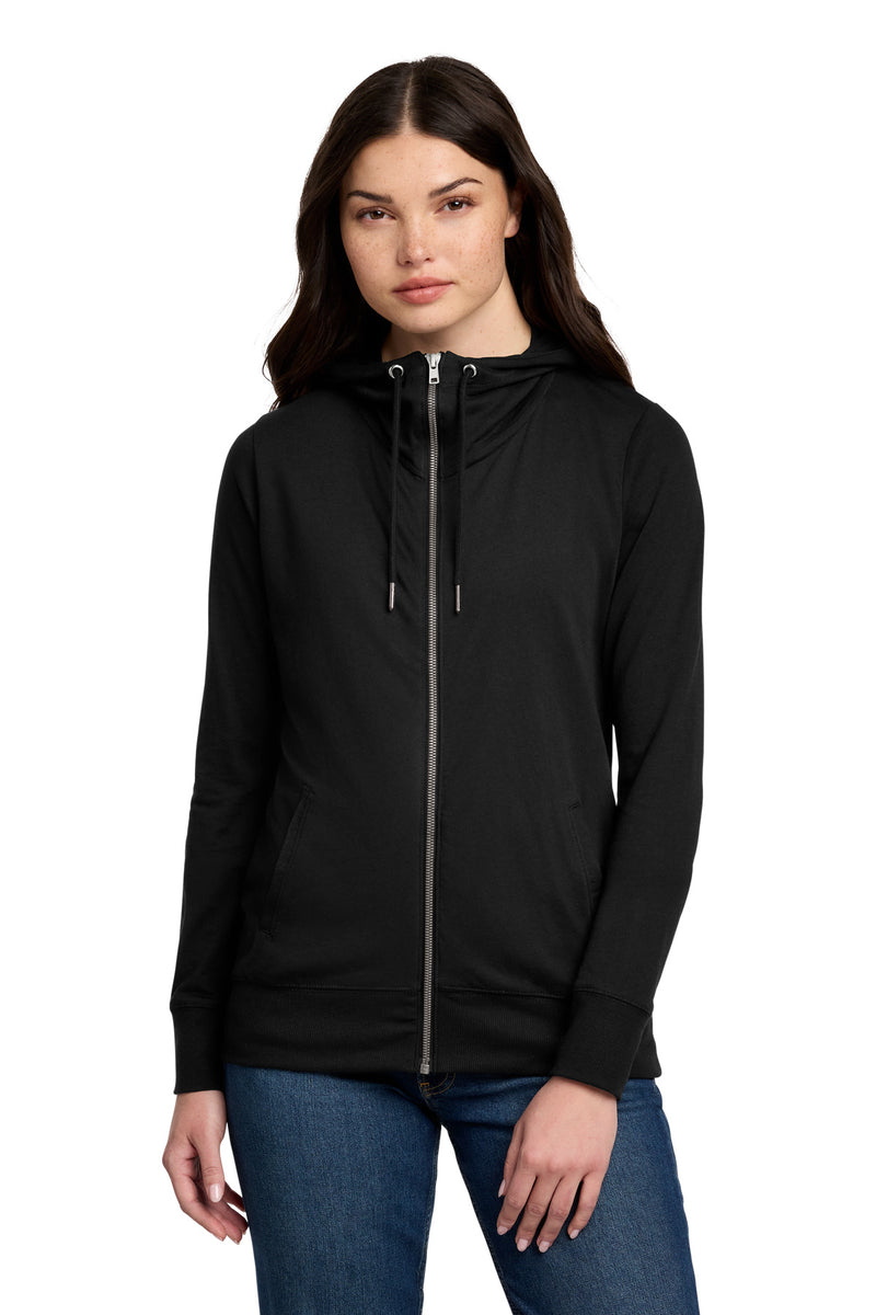 District Women's Featherweight French Terry Full-Zip Hoodie - Black