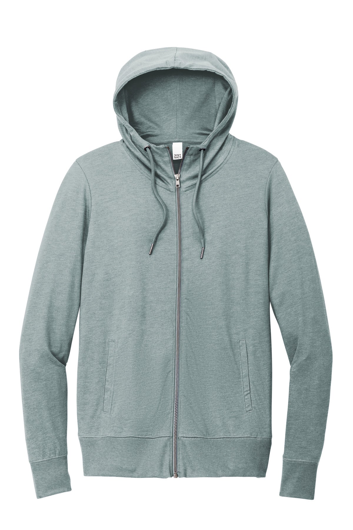 District Women's Featherweight French Terry Full-Zip Hoodie - Flint Blue Heather