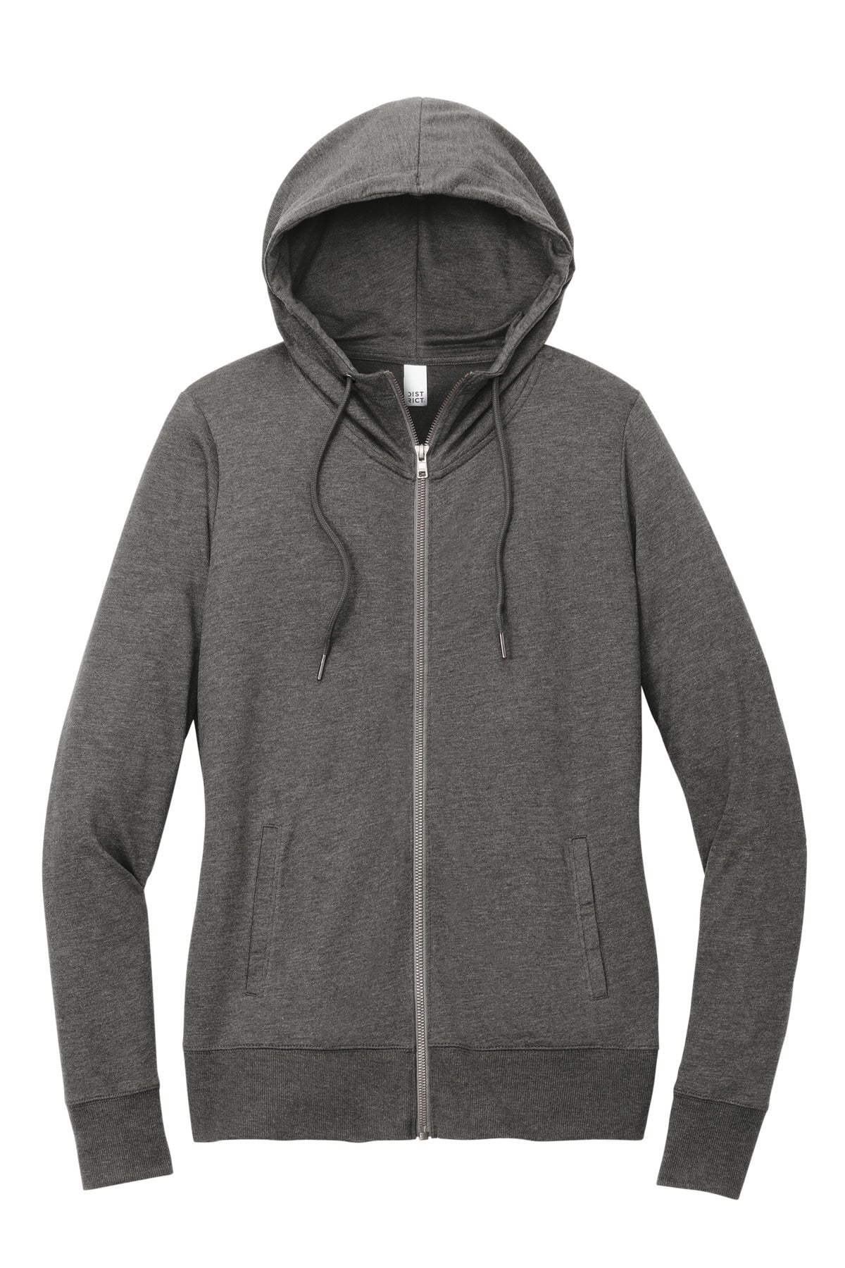 District Women's Featherweight French Terry Full-Zip Hoodie - Washed Coal