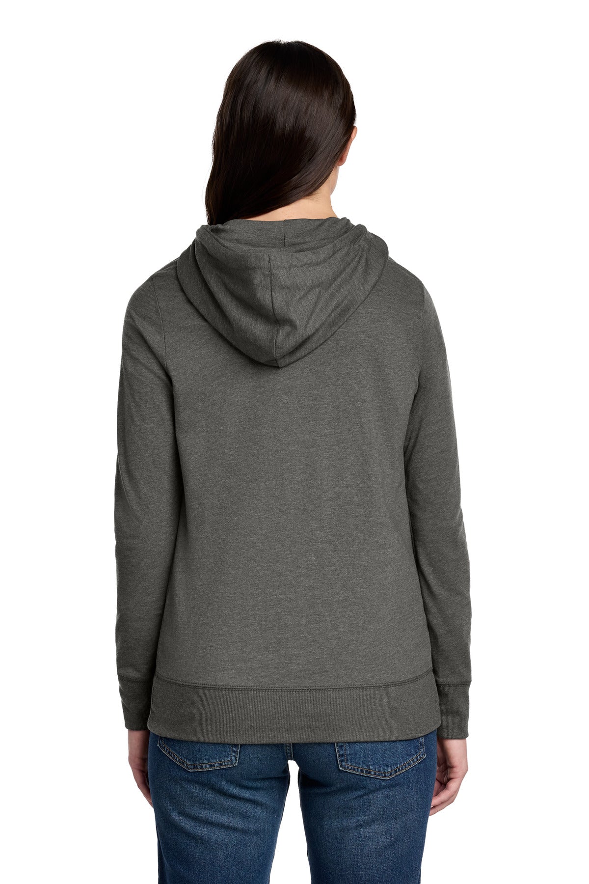 District Women's Featherweight French Terry Full-Zip Hoodie - Washed Coal