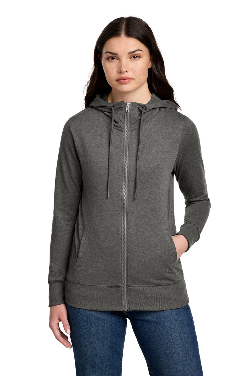 District Women's Featherweight French Terry Full-Zip Hoodie - Washed Coal