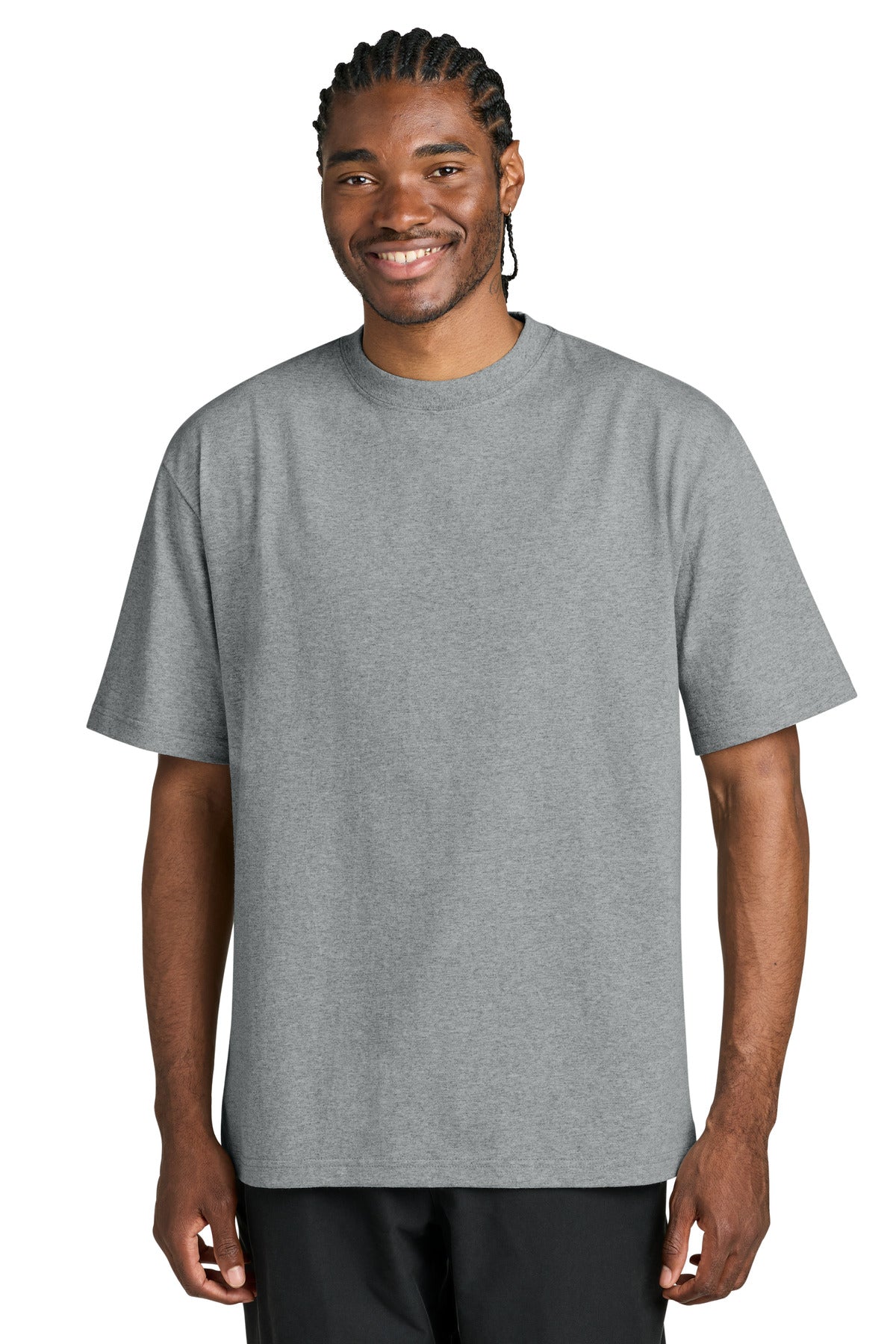 District 7-Oz. Gritty Tee - Light Heather Grey