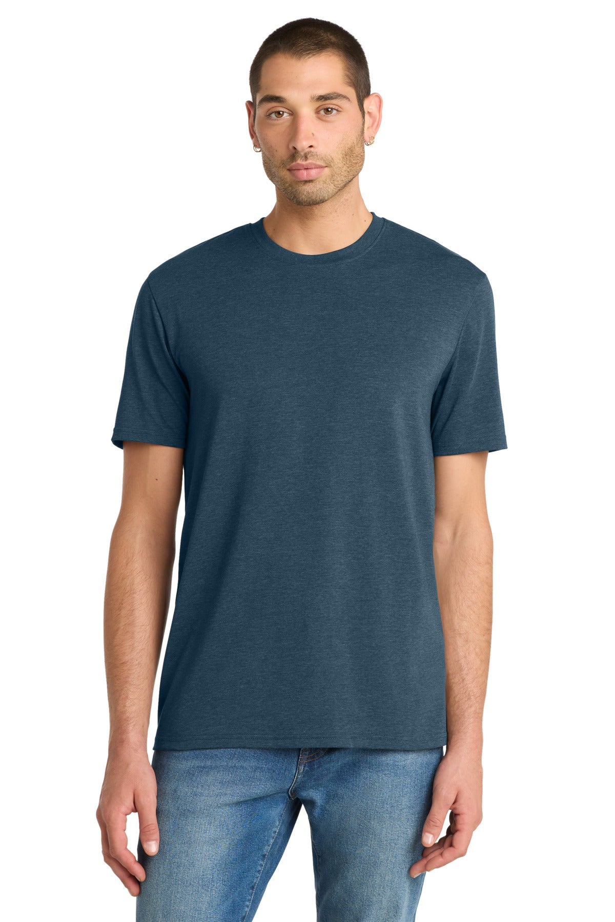 District  Flex Tee - Heathered Neptune Blue