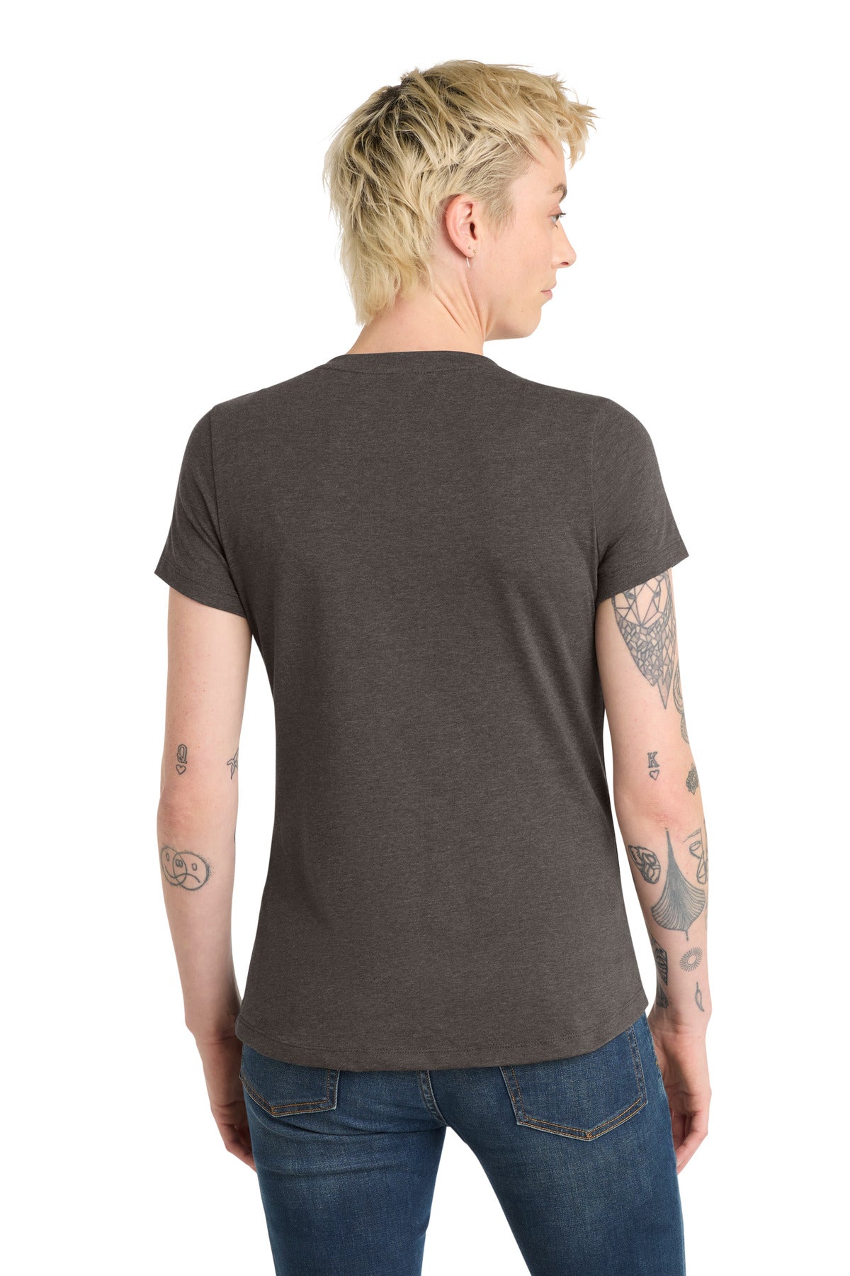 District  Women's Flex Scoop Neck Tee - Heathered Charcoal