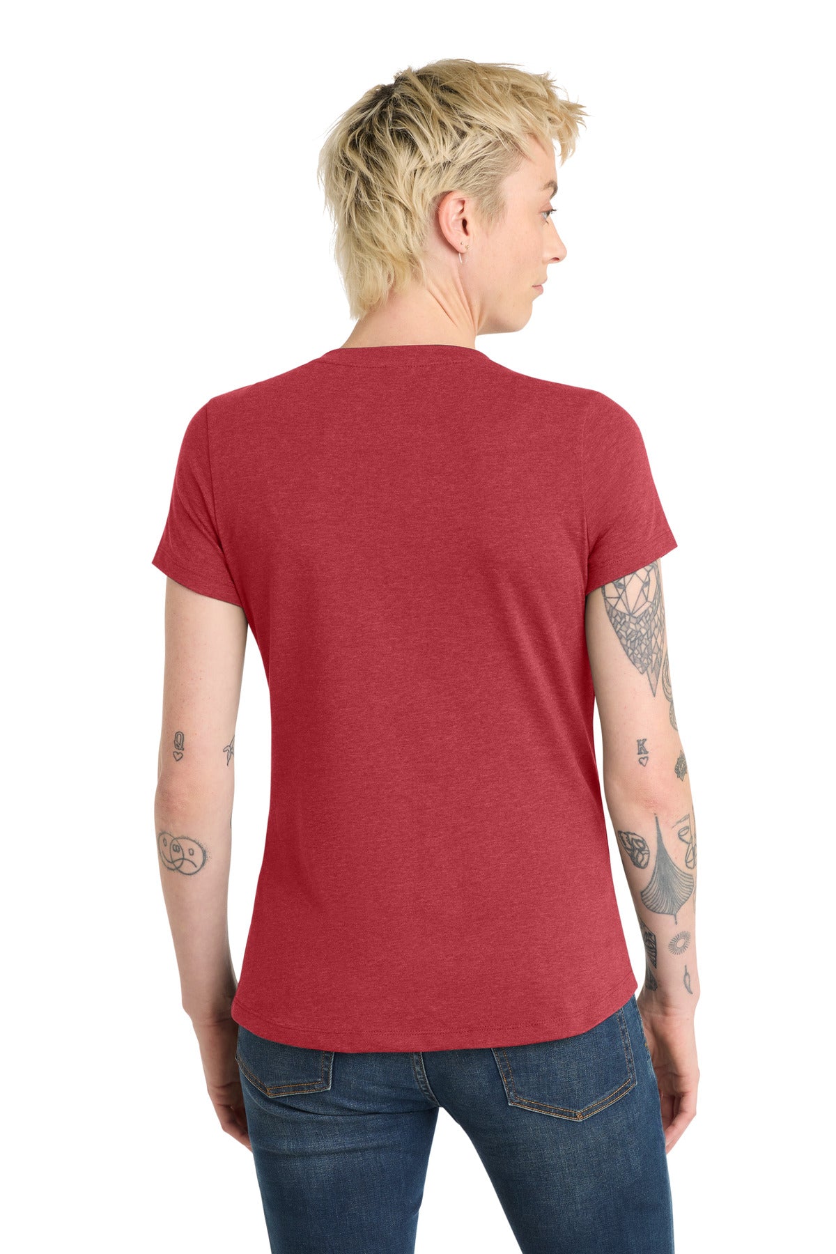 District  Women's Flex Scoop Neck Tee - Heathered Red