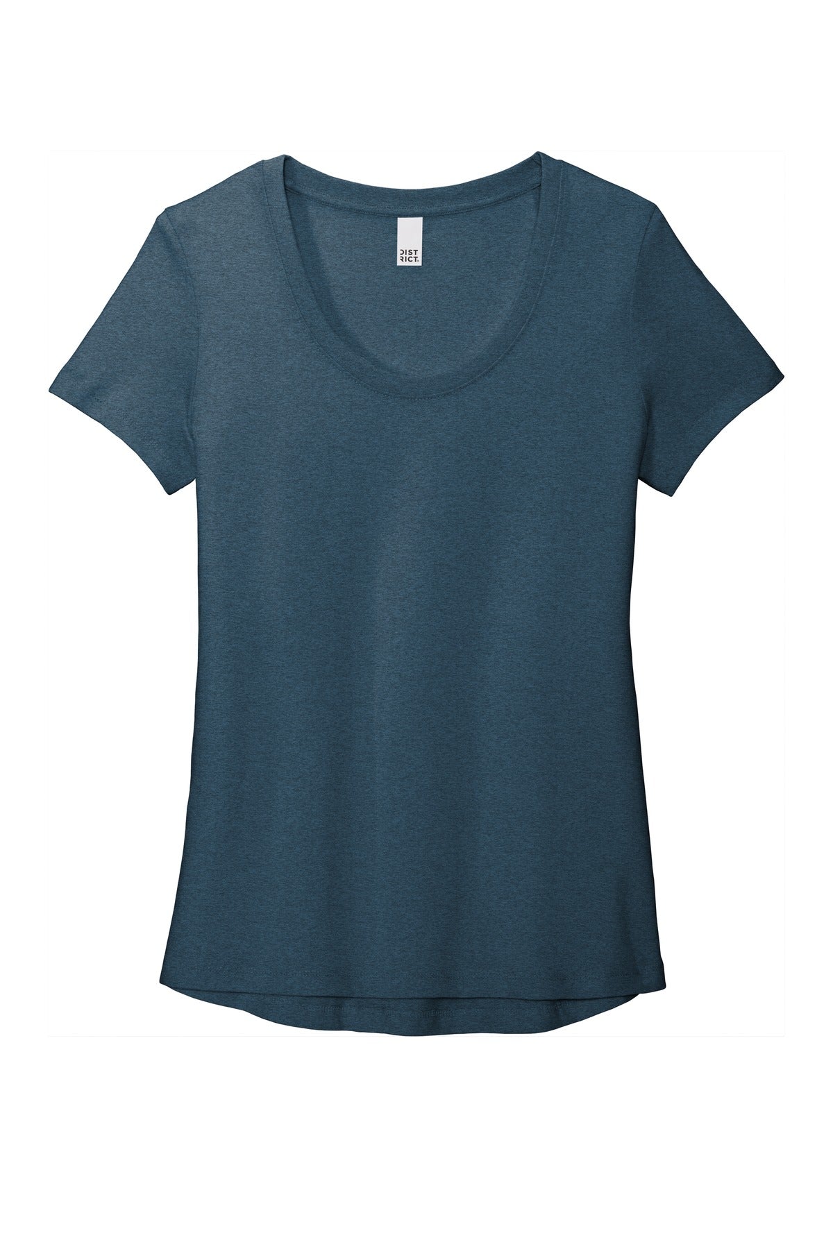 District  Women's Flex Scoop Neck Tee - Heathered Neptune Blue