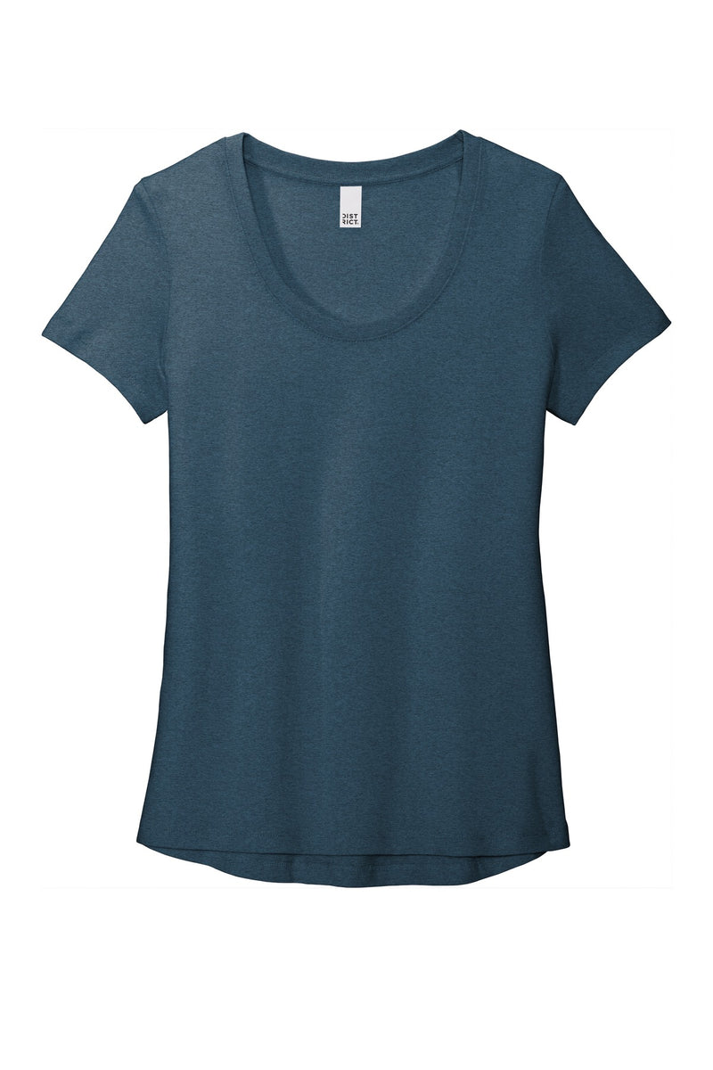 District  Women's Flex Scoop Neck Tee - Heathered Neptune Blue