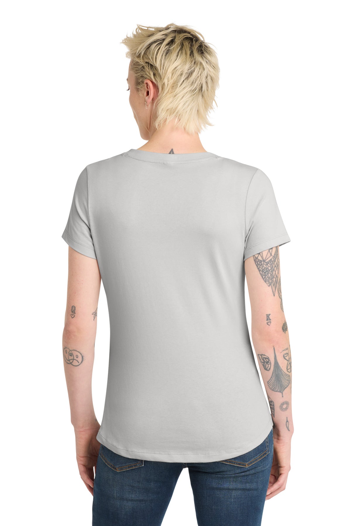 District  Women's Flex Scoop Neck Tee - Silver Mist