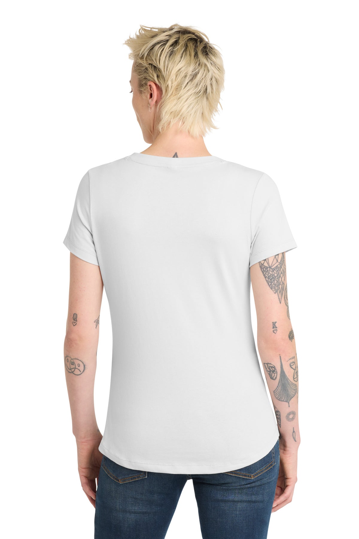 District  Women's Flex Scoop Neck Tee - White