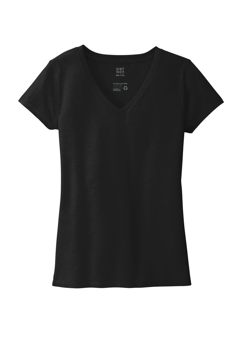 District  Women's Re-Tee  V-Neck - Black