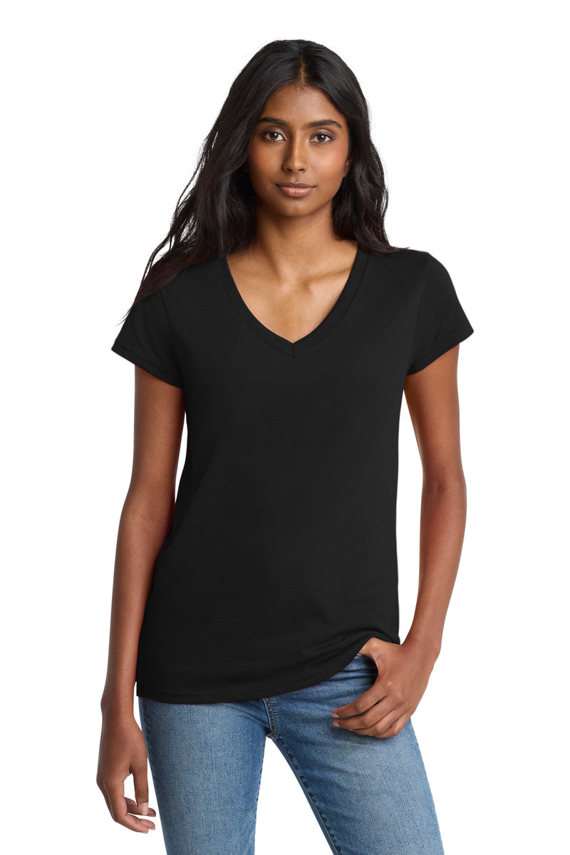 District  Women's Re-Tee  V-Neck - Black