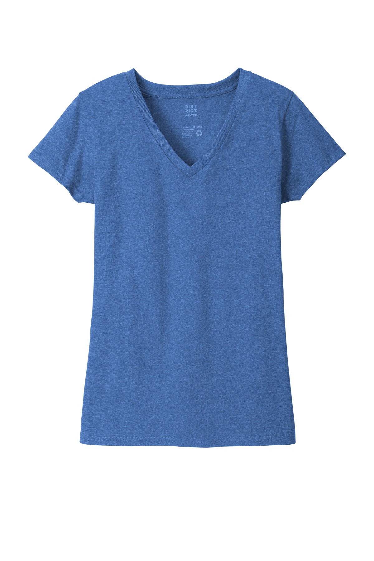 District  Women's Re-Tee  V-Neck - Blue Heather