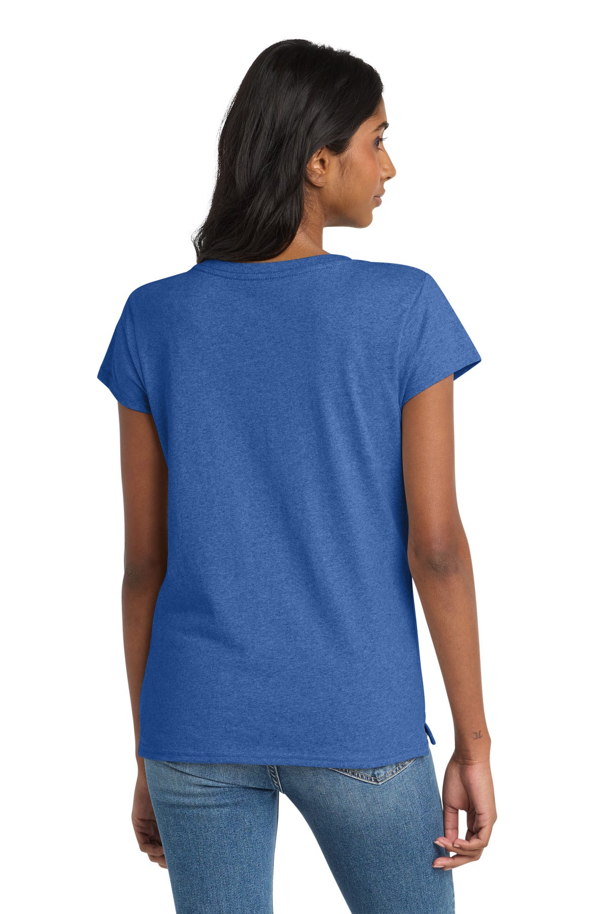 District  Women's Re-Tee  V-Neck - Blue Heather