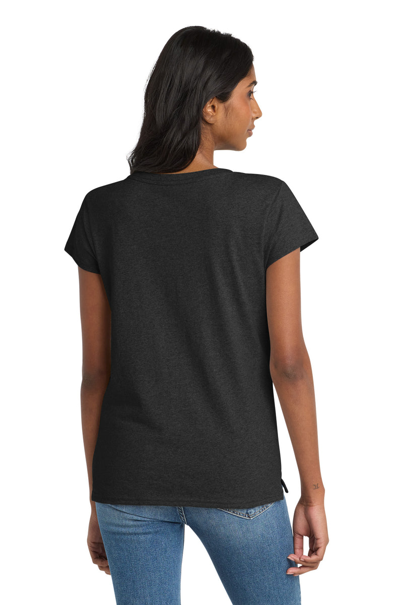 District  Women's Re-Tee  V-Neck - Charcoal Heather