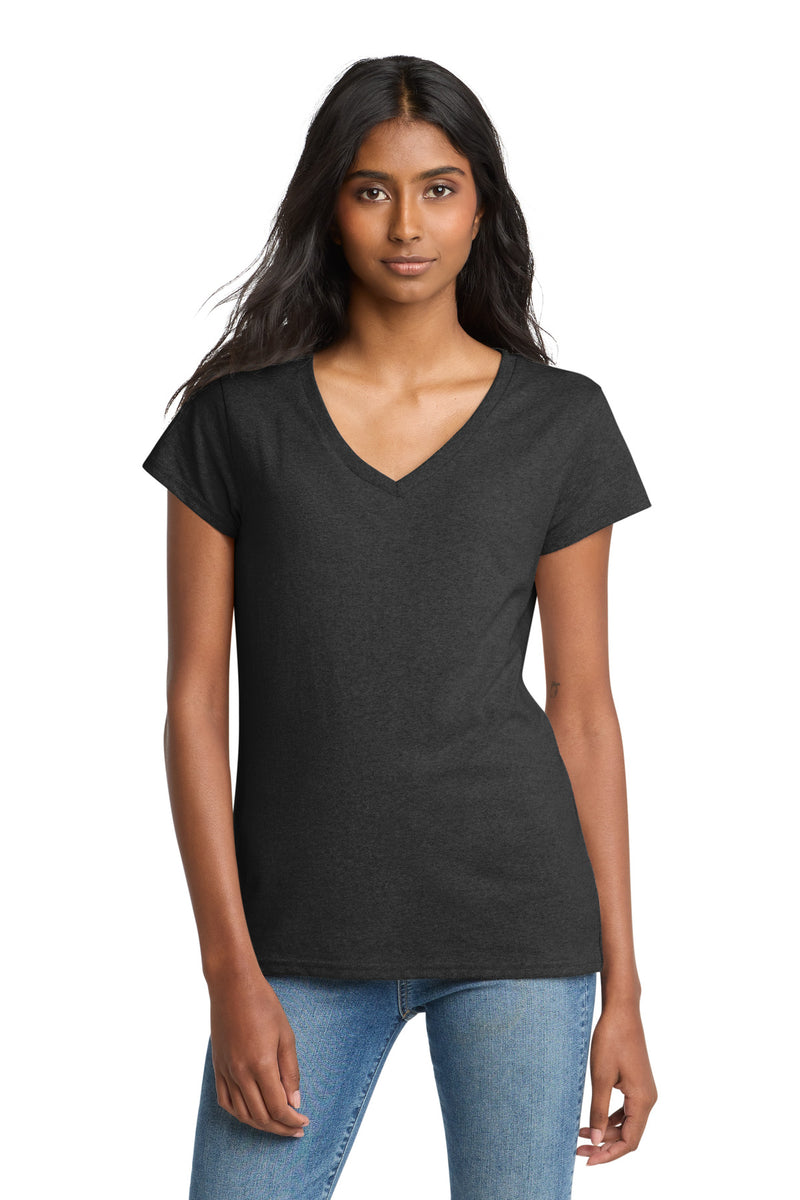 District  Women's Re-Tee  V-Neck - Charcoal Heather