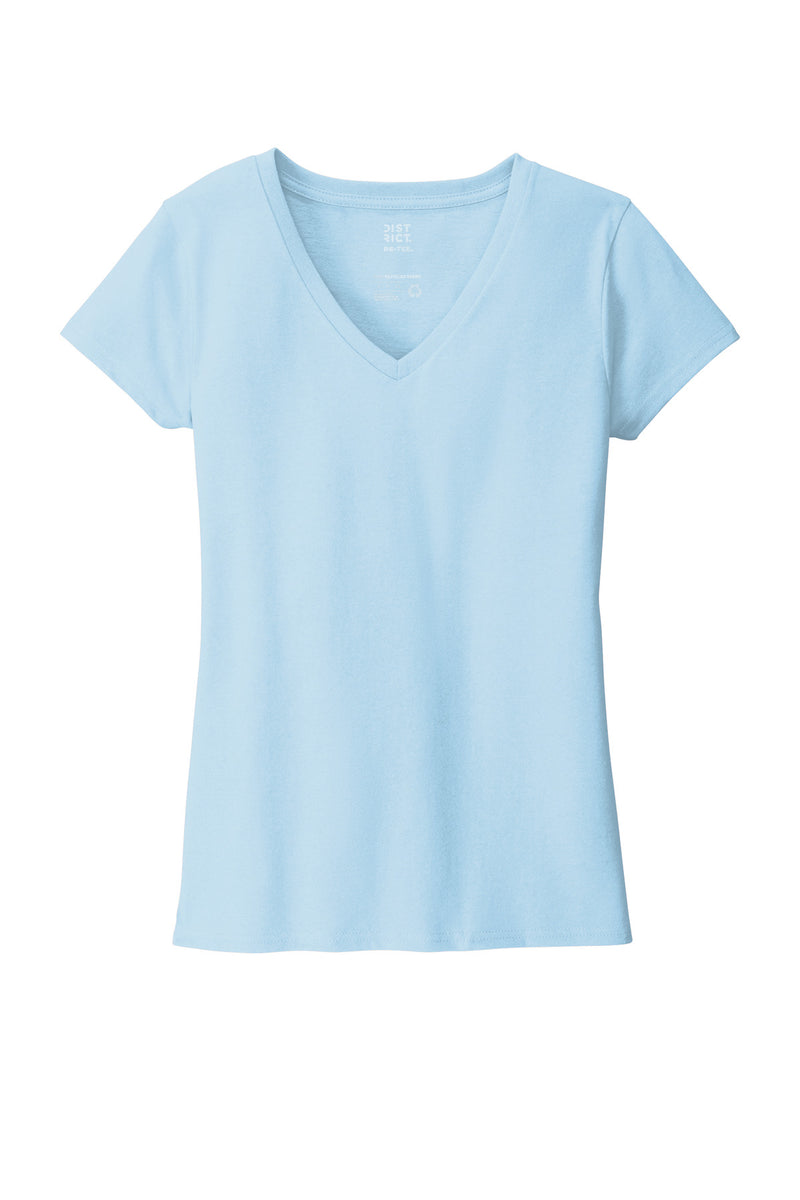 District  Women's Re-Tee  V-Neck - Crystal Blue