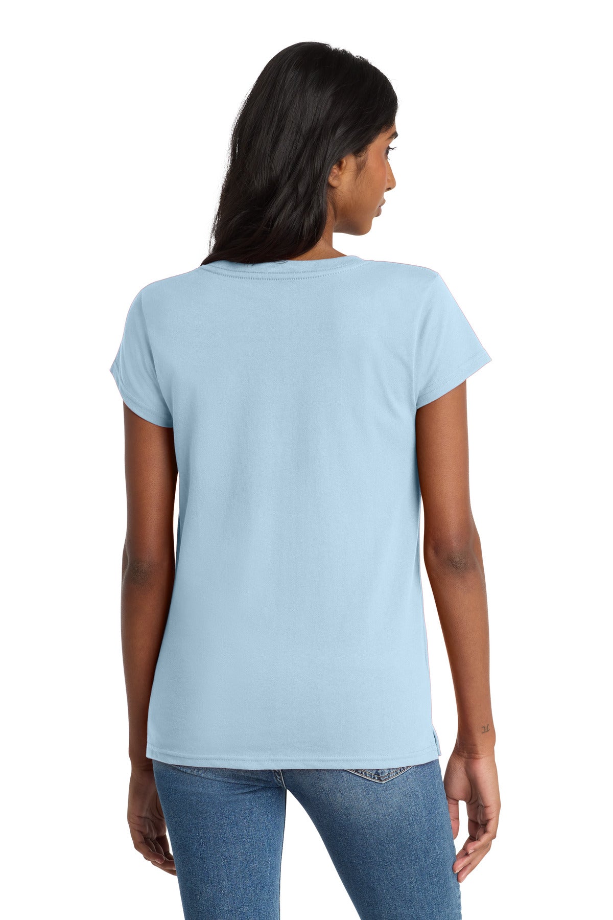 District  Women's Re-Tee  V-Neck - Crystal Blue