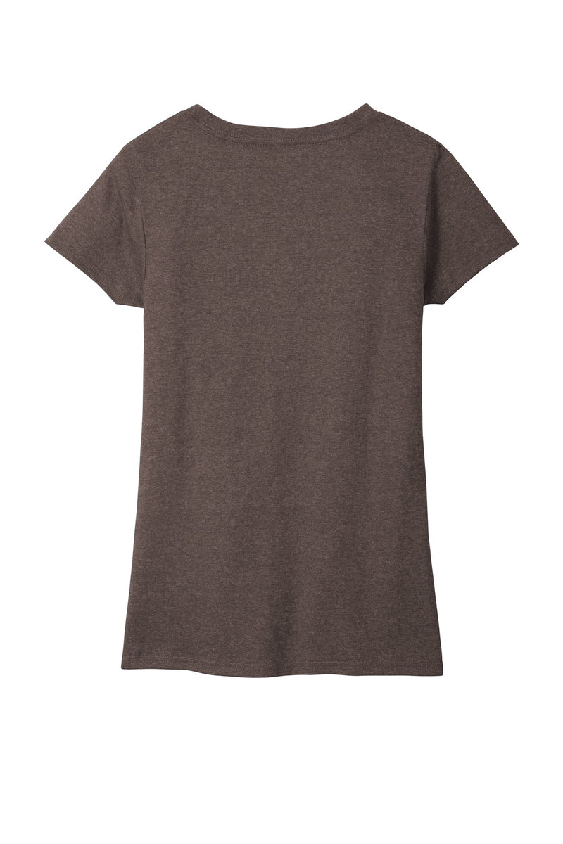 District  Women's Re-Tee  V-Neck - Deep Brown Heather