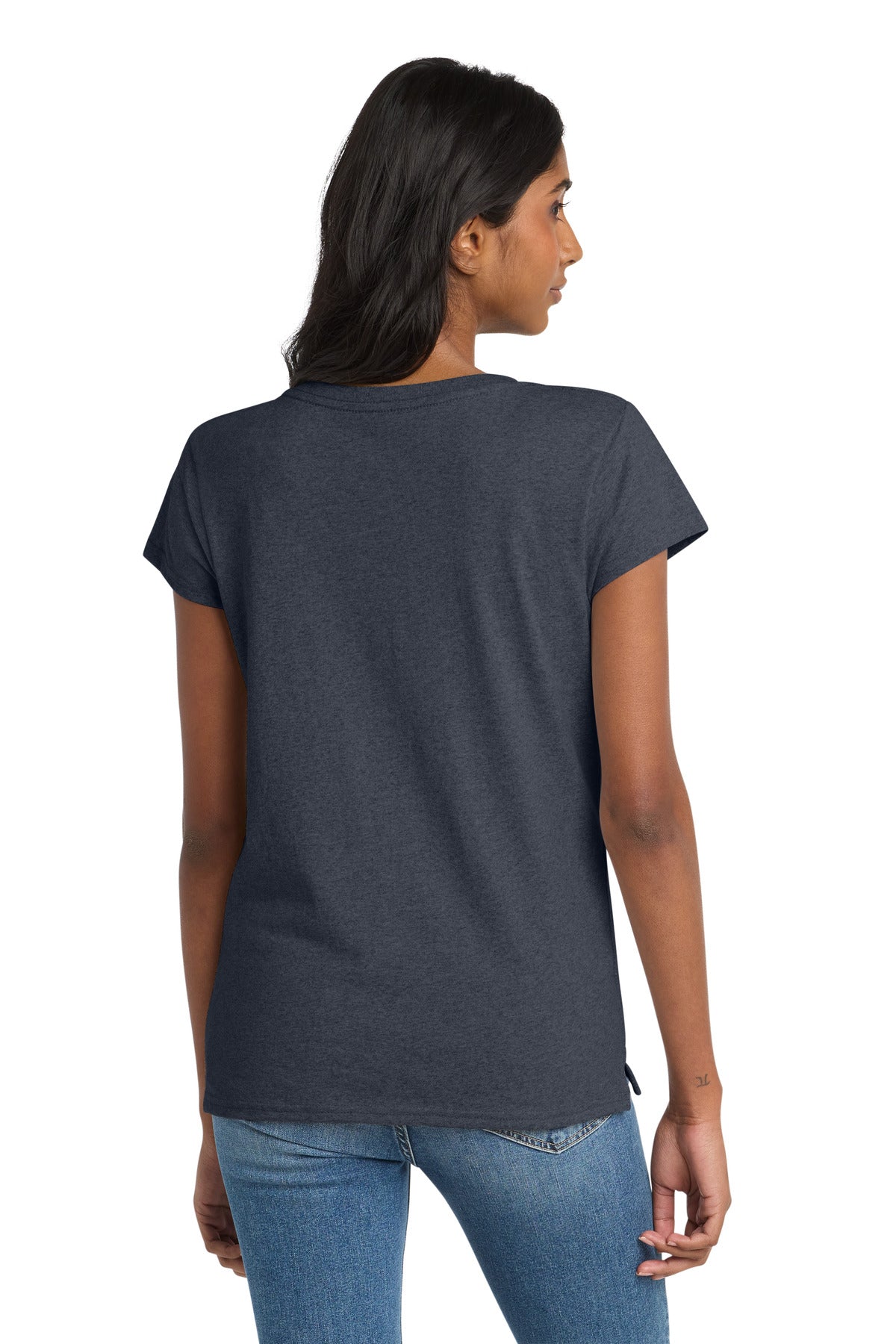 District  Women's Re-Tee  V-Neck - Heathered Navy