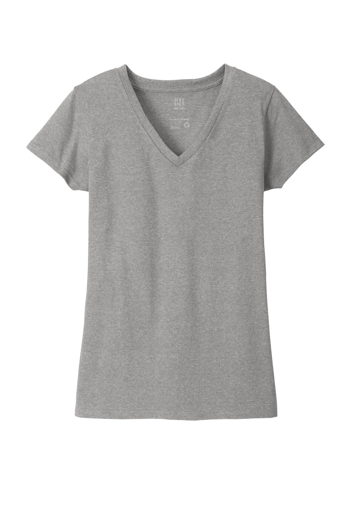 District  Women's Re-Tee  V-Neck - Light Heather Grey
