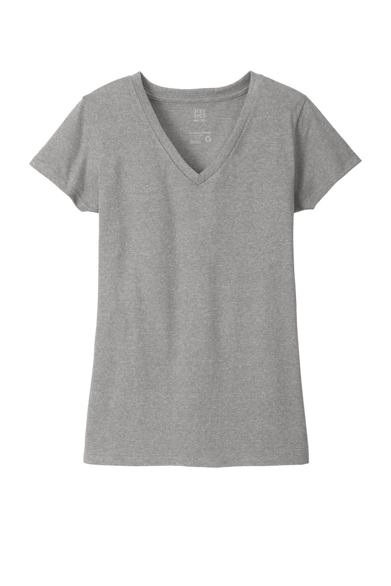District  Women's Re-Tee  V-Neck - Light Heather Grey