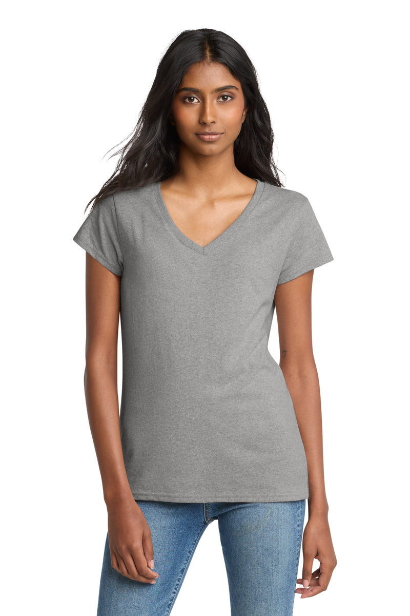 District  Women's Re-Tee  V-Neck - Light Heather Grey