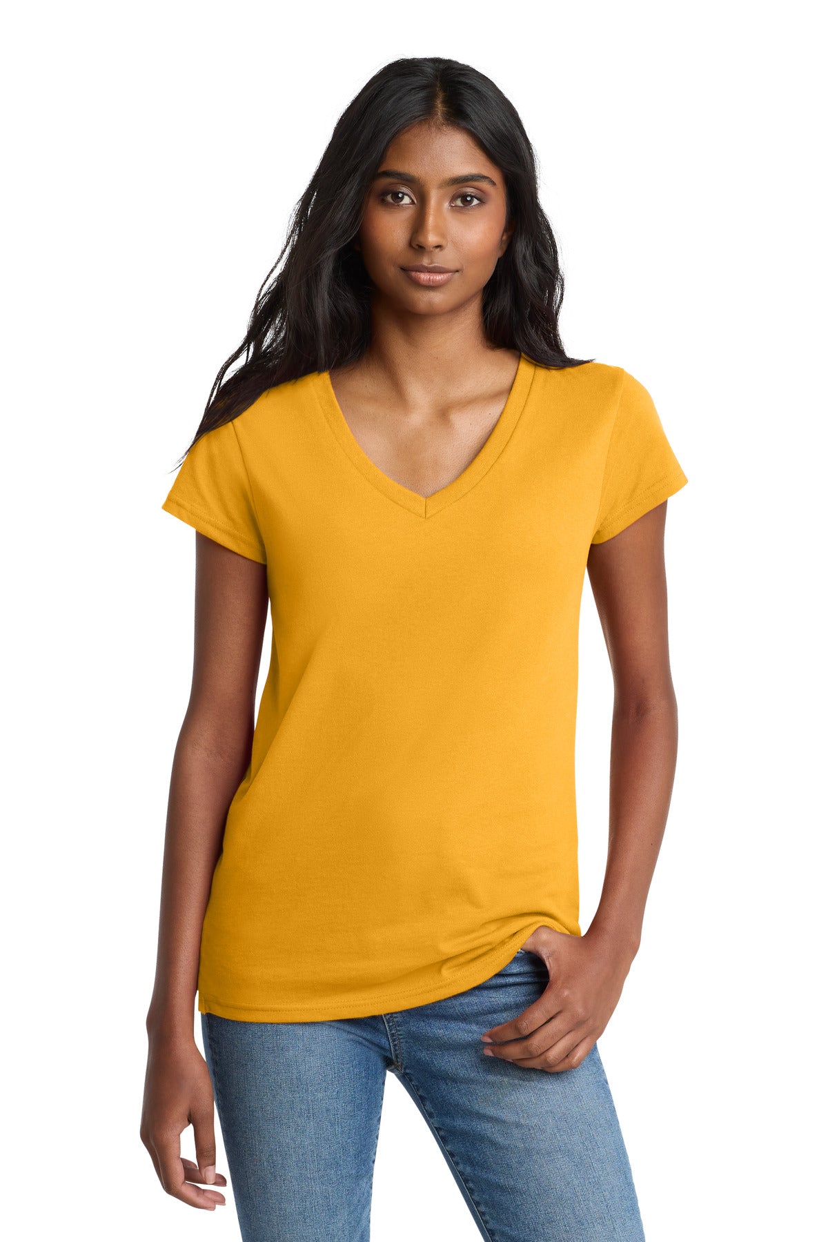 District  Women's Re-Tee  V-Neck - Maize Yellow