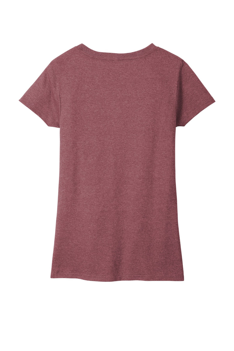 District  Women's Re-Tee  V-Neck - Maroon Heather