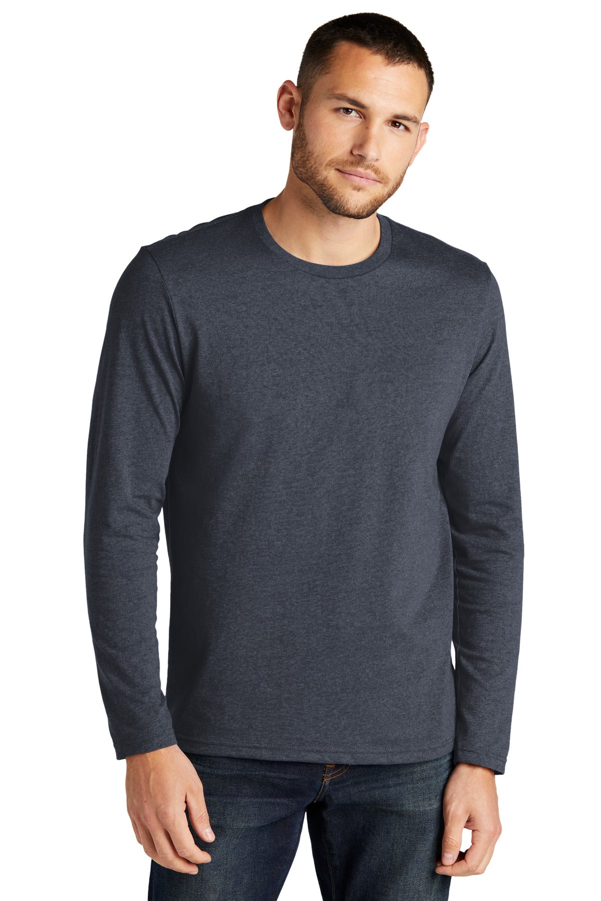 District Re-Tee Long Sleeve - Heathered Navy