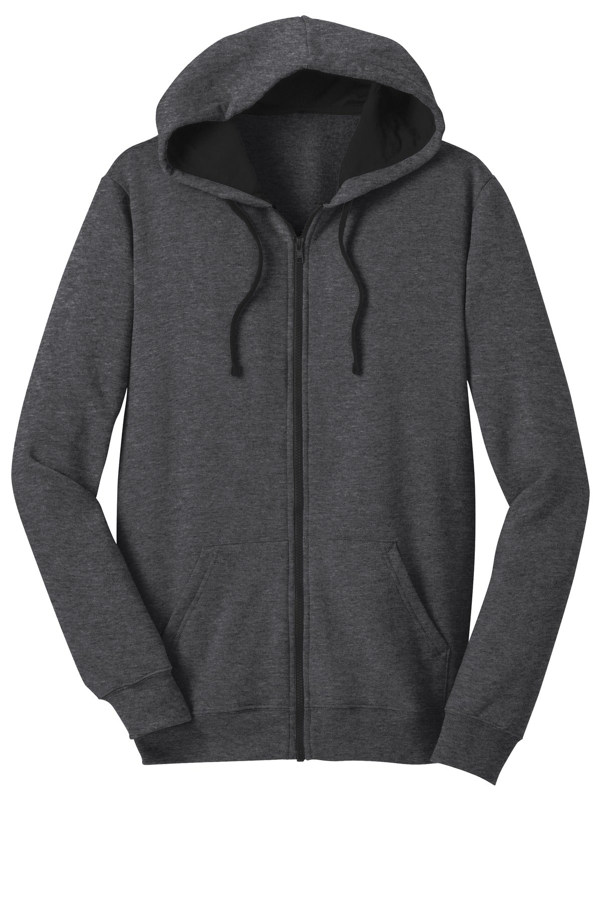 District The Concert Fleece Full-Zip Hoodie - Heathered Charcoal