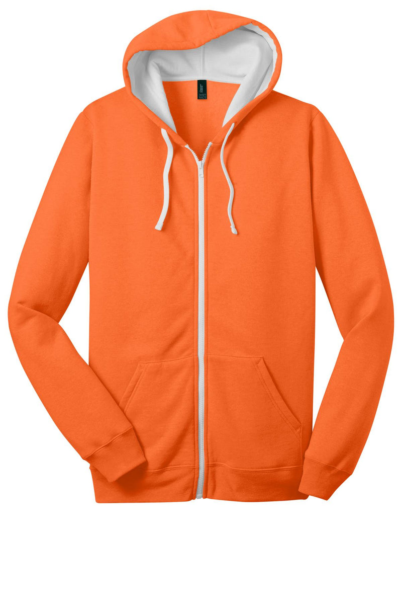 District The Concert Fleece Full-Zip Hoodie - Neon Orange