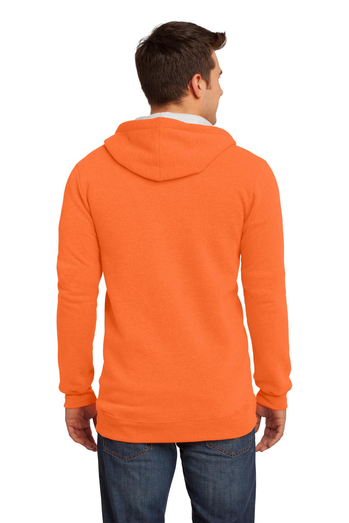 District The Concert Fleece Full-Zip Hoodie - Neon Orange