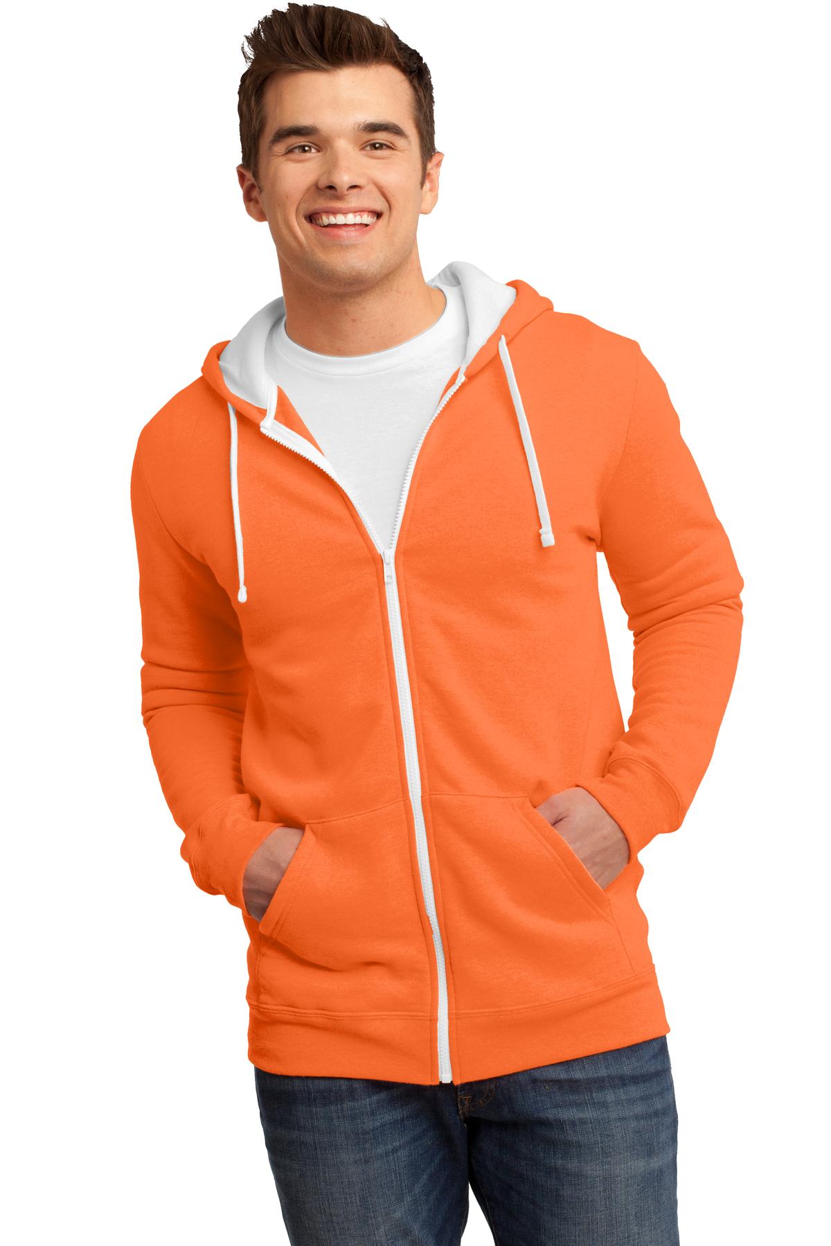 District The Concert Fleece Full-Zip Hoodie - Neon Orange