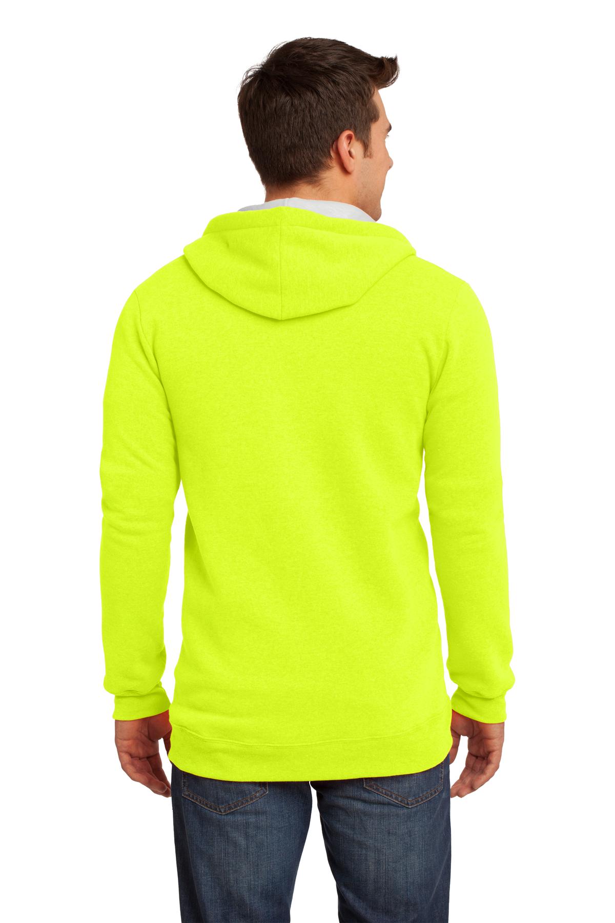 District The Concert Fleece Full-Zip Hoodie - Neon Yellow